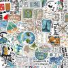10/30/50pcs Outdoor Travel Cartoon Stickers World Map Landscape Decals DIY Laptop Journal Notebook Holiday Vacation Sticker Pack
