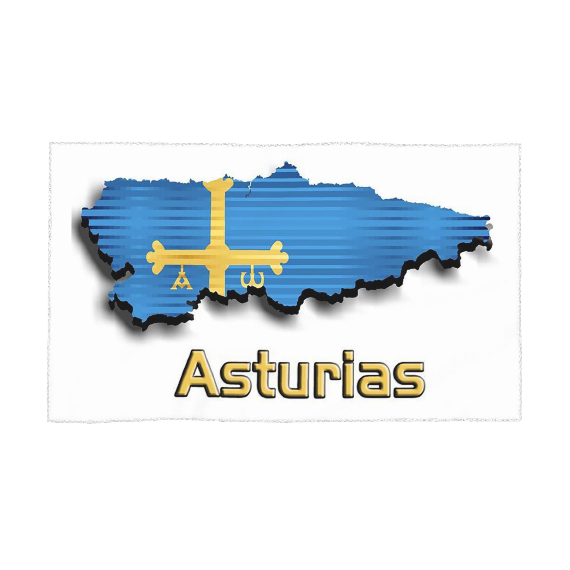

Asturias Flag Soft Face Towel Quick Dry Pool Bath Cotton Towels Absorbent W30*H60(CM)