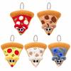 Cute Pizza Slice Plush Charm Exquisite Embroidery Stuffed Pizza Toy New Cartoon Mouse Pendant