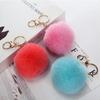 Faux Rabbit Fur Ball Keychain, Fluffy Pom Pom Bag Charm, Fashion Fur Ball Accessory for Women Bags
