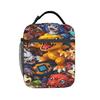 Digimon Lunch Bag Vintage Lunch Box For Child Picnic Portable Cooler Bag Oxford Print Tote Food Bags