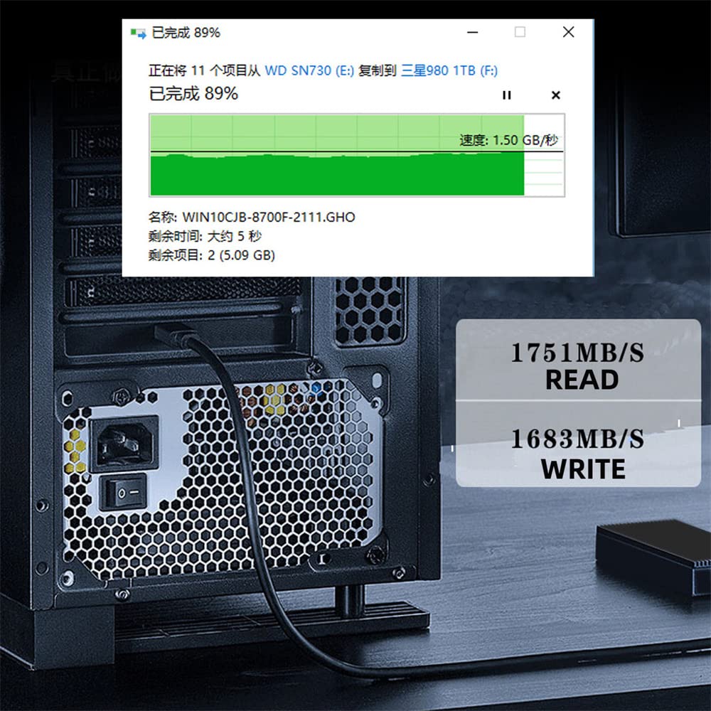 NFHK USB 3.2 Gen2 Type-C 20Gbps USB-C to PCI-E 4X Express Card Adapter for Desktop Motherboards