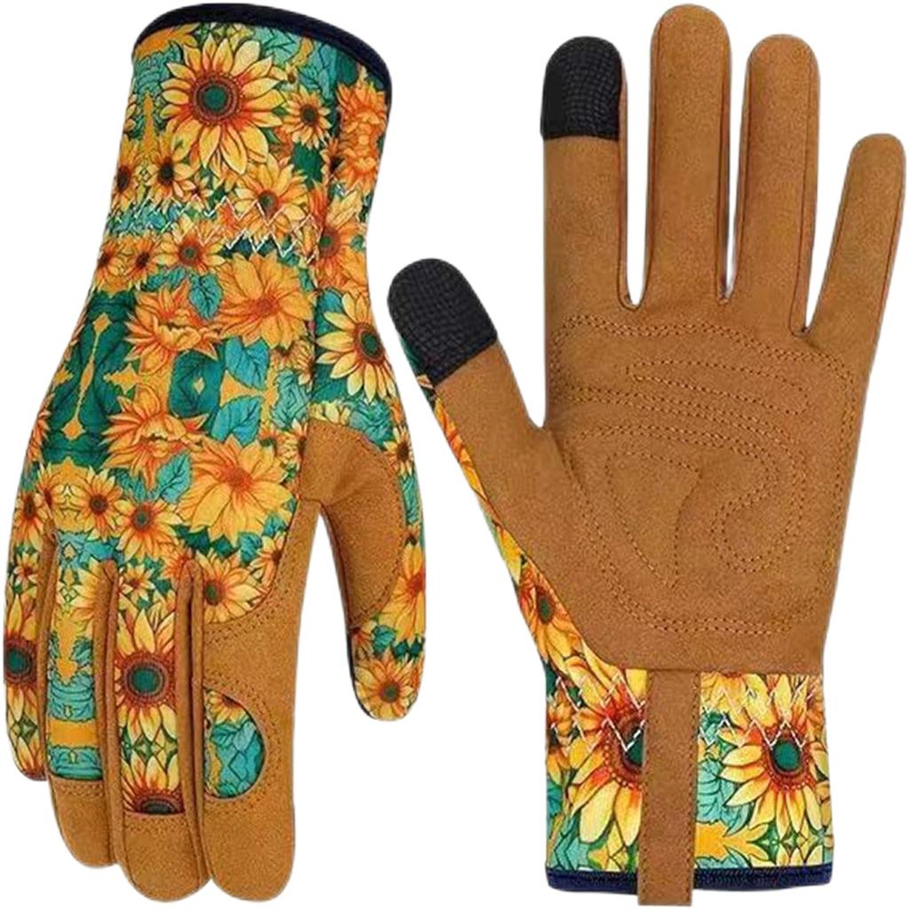 Leather Gardening Gloves For Women,Yard Working Gloves Thorn Proof Gloves, Digging, Weeding Raking, Pruning Women Gardening Gift