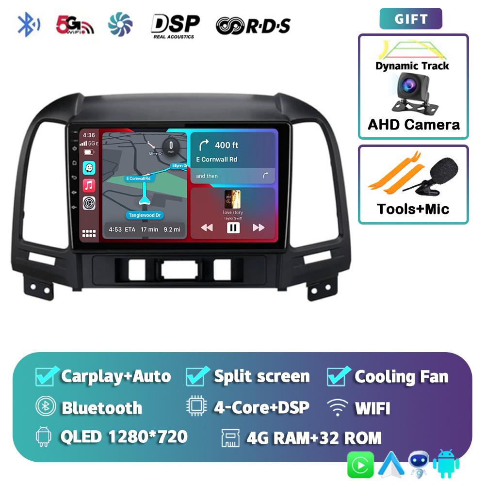 

Android 14 Carplay Автомагнитола для Hyundai Santa Fe 2 2006 2007 2008 2009 2010 2011 2012 Мультимедийный проигрыватель Стерео DSP