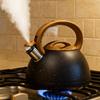 Wooden Handle Whistling Kettle 3L Gas Induction Cooker Kettle Durable Boiling Coffee Pot  Kitchen
