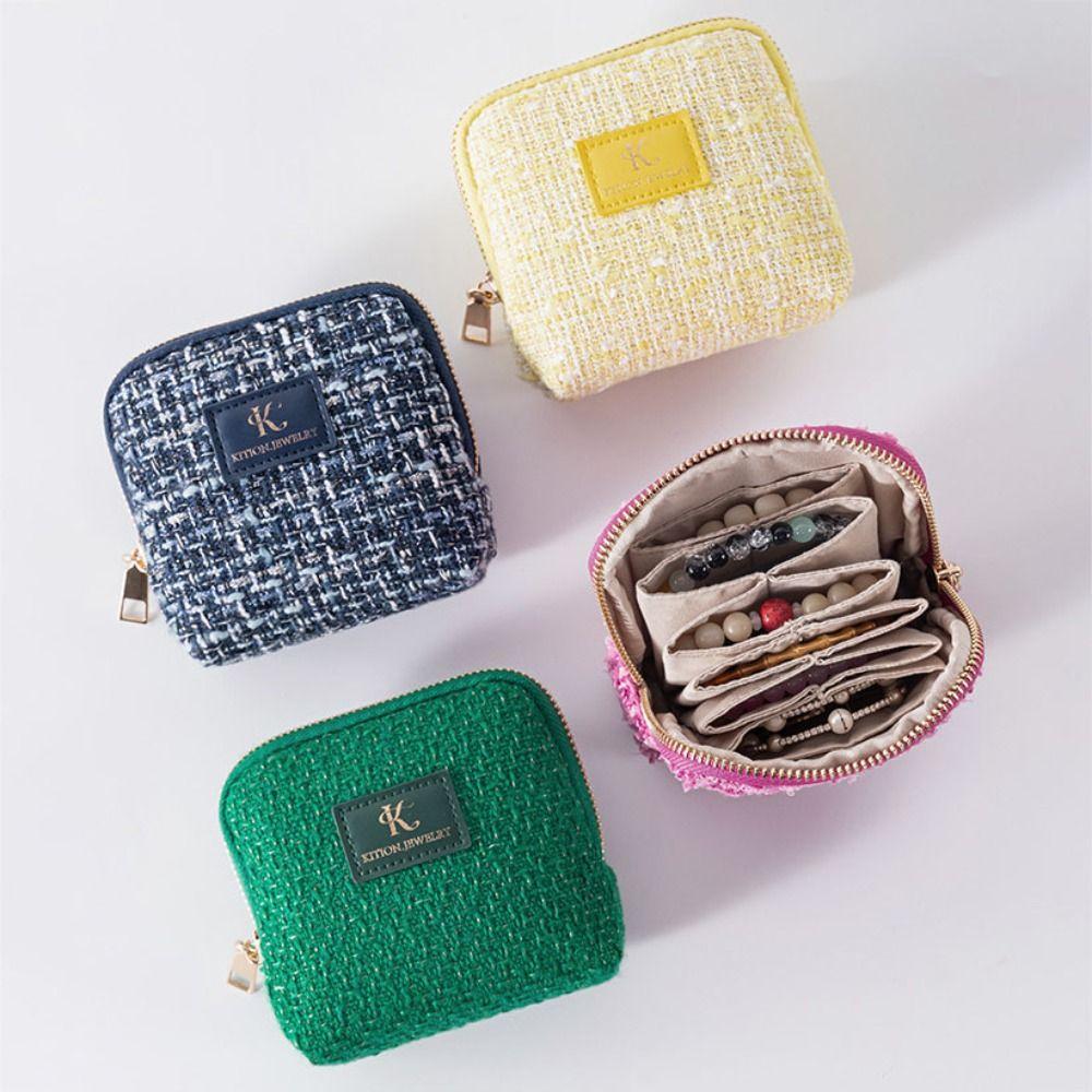 Earrings Rings Jewelry Packing Bag Multi-layer Velvet Jewelry Holder Jewelry Storage Bag  Gift