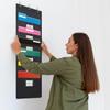 Black 6-Pocket Hanging Wall File Organizer, Pocket Chart for Classroom, Office, Home