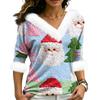Top Elegante da Donna con Scollo a V per Natale, Feste, Appuntamenti e Uso Quotidiano