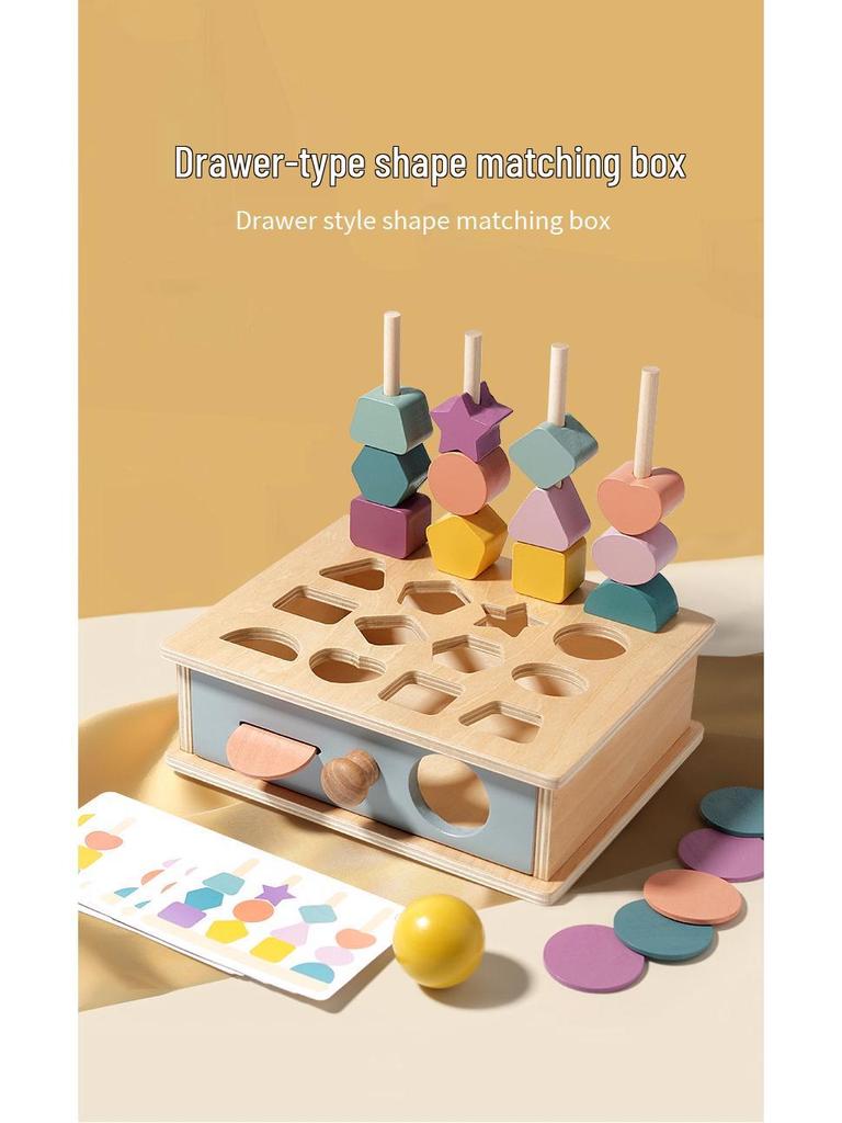 Montessori Educational Toy: Multifunctional Shape & Bead Recognition Set