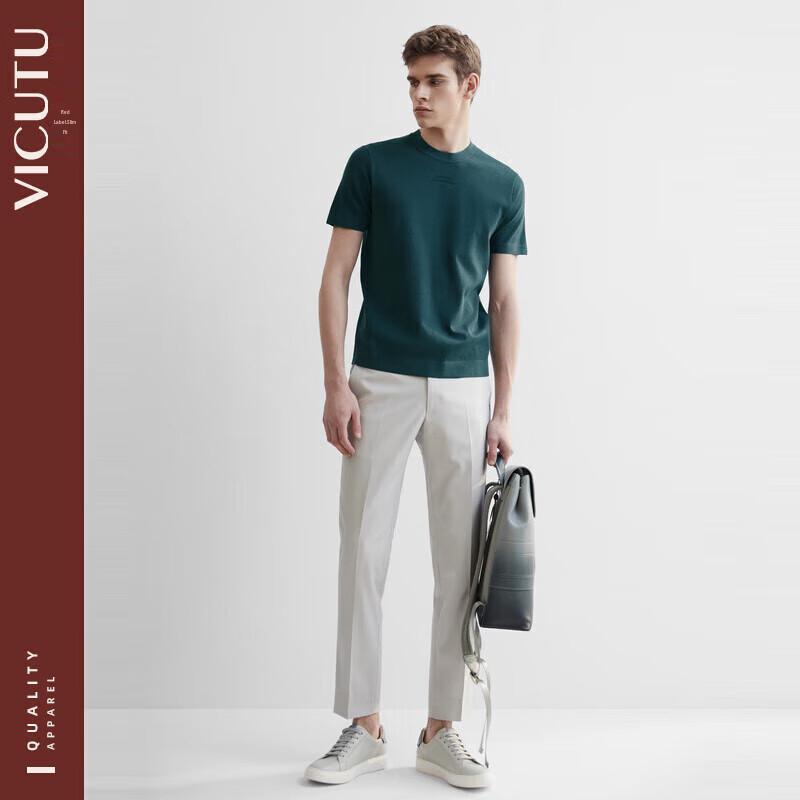 Мужская вязаная футболка с коротким рукавом VICUTU M (170/88A)