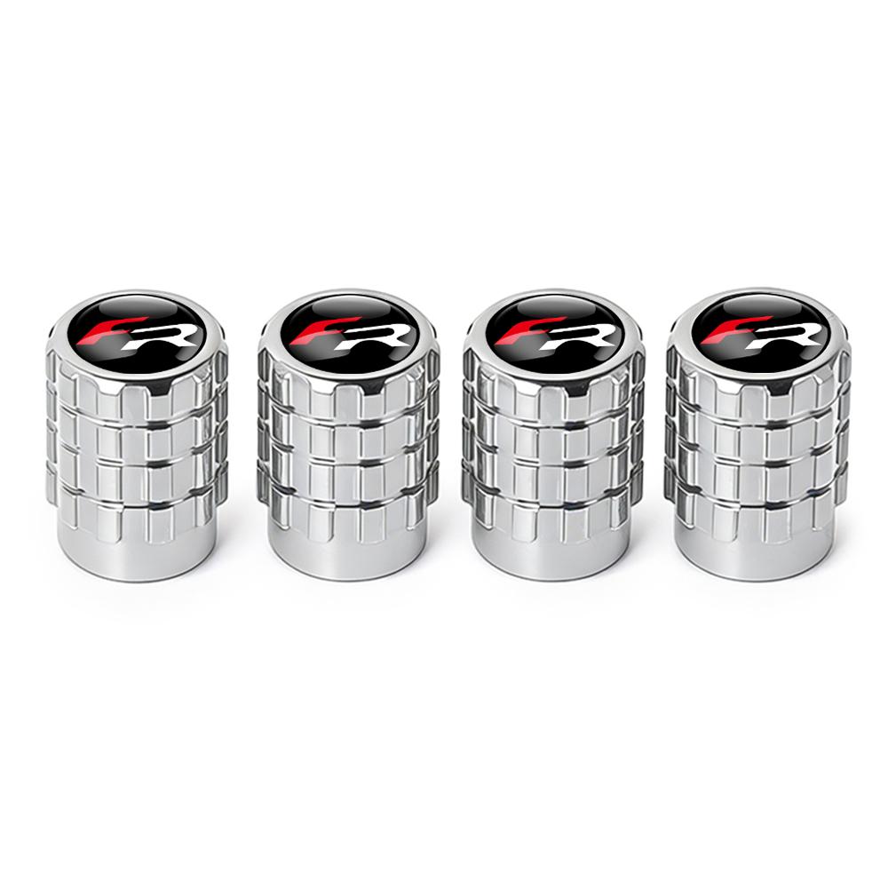 wzbn2 Car Emblem Wheel Tire Valve Caps Tyre Air Stem Cover Accessories For SEAT Ibiza Leon e-Racer Formentor Cupra Ateca FR Arona Exeo