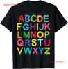 Colorful Uppercase Letters Alphabet Learn ABCs Kids Teachers T Shirt  Vintage Washed Graphic Stylish Streetwear Slightly