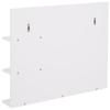 Modern Bathroom Mirror, Wall-mounted Vanity Mirror with 3 Tiers Storage Shelves for Make Up, White