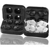 4/6 Grids 3D Skull Ice Cube Tray with Funnel Silicone Flexible Ice Maker Molds Ice Cube Maker Cream Tools