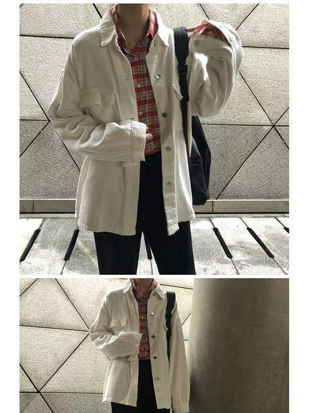 Women's Retro White Denim Jacket - Korean Hong Kong Style, Versatile Casual Loose Fit, Short for Spring/Autumn