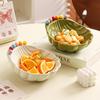 Ceramic Fruit Bowl & Stainless Steel Fruit Fork Set