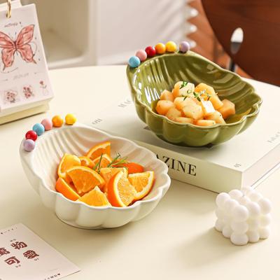 Ceramic Fruit Bowl & Stainless Steel Fruit Fork Set