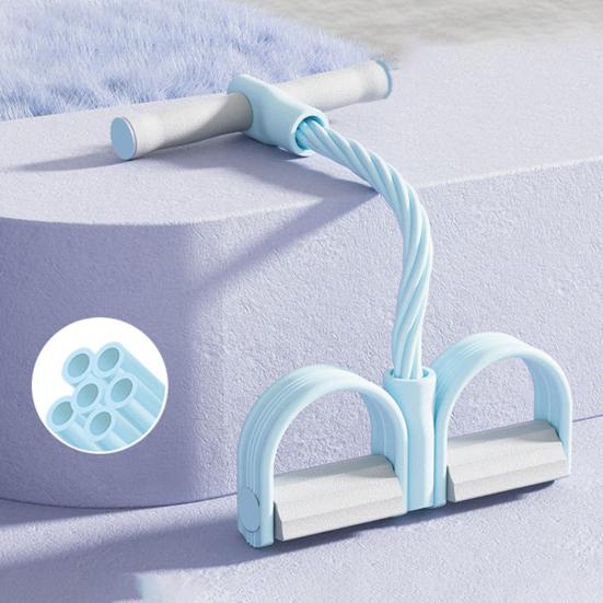 4/6-Röhren Pedal Widerstandsband mit Griff Multifunktionelles Spannseil Yoga Sit-up Übung Pedal Zuggerät Männer Frauen Heim Fitnessstudio Trainingsgerät