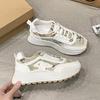 Fashion Muffin Little White Shoes Women's 2025 Spring and Summer New Korean Version Denim Blue Casual Shoes Students Show Feet Small Sports Shoes