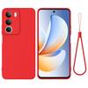 For Realme C71 4G Liquid Silicone Case Phone Back Cover with Hand Strap