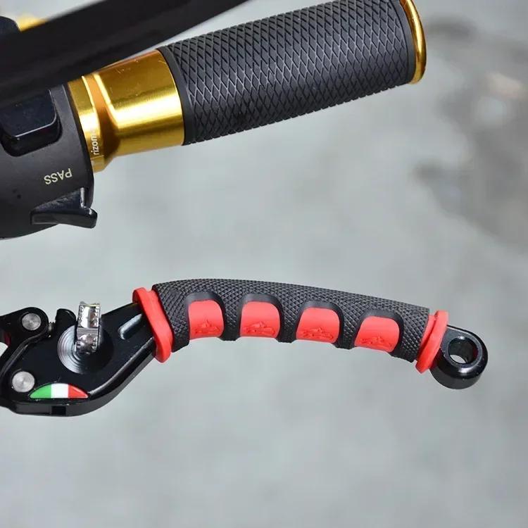 1 Pair Motorcycle Brake Lever Protection Covers - Anti-Slip Gel Sleeves for Mountain Bikes & Road Bikes
