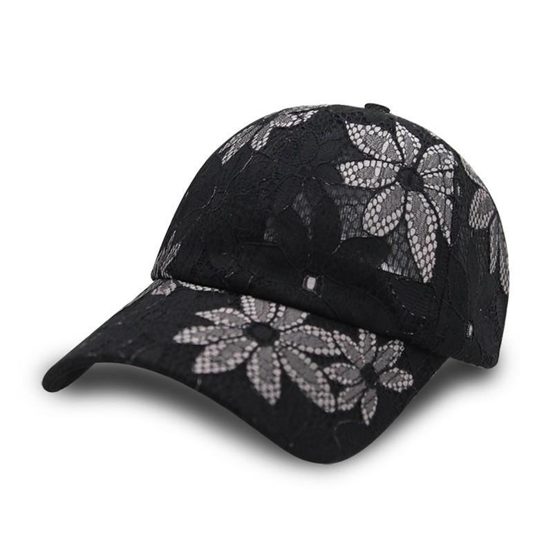 Summer lace thin hat women's breathable sunscreen rhinestone butterfly baseball cap street fashion versatile cap tide