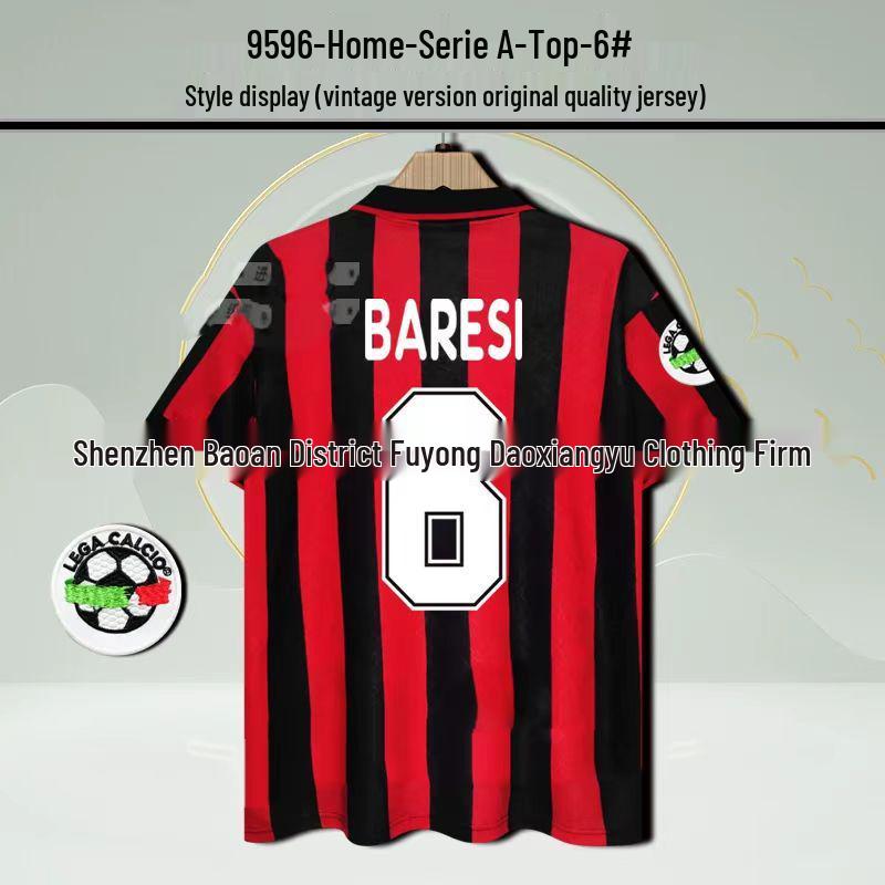 93–14AC Klassisches Retro-Fußballtrikot: 22 Kaka, 32 Beckham, 80 Ronaldinho, 99 Ronaldo