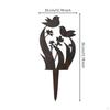 Bird and Wildflower Stake Weather-Resistant Flower Garden