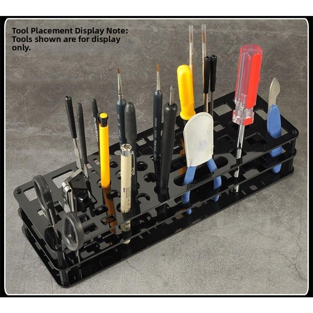 Multi Hole Tool Organizer Rack Black Desktop Tool Rack New Tool Storage Stand  Craft Tools