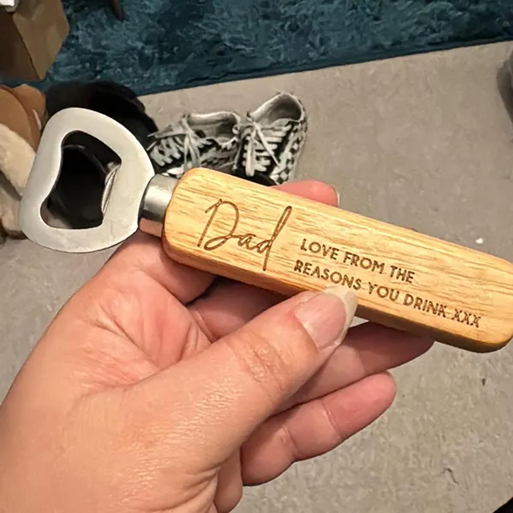 Custom 10Pcs Wooden Bottle Opener Wedding Opener Birthday Fathers Day Bachelor Party Gift Thank You Favors Groomsman Guests Gift