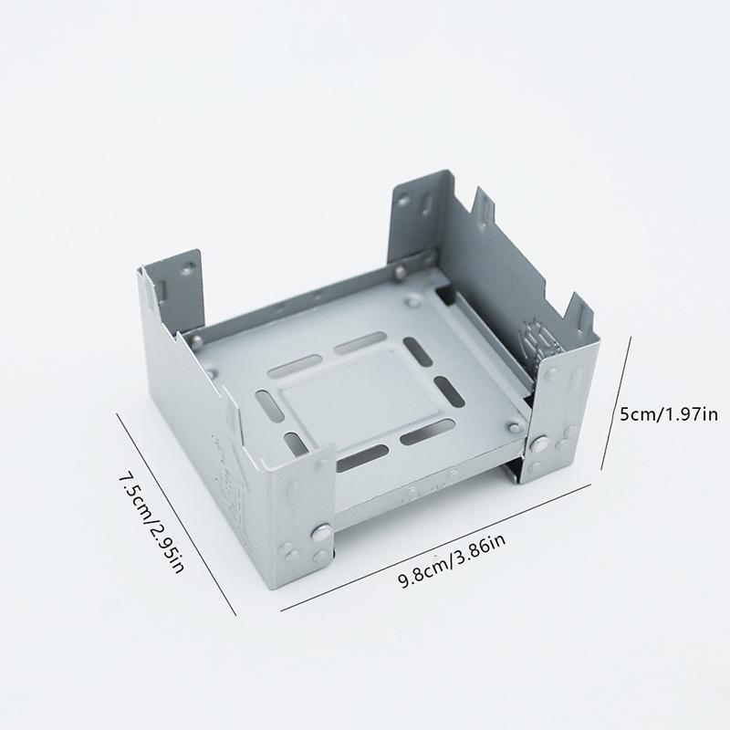Outdoors Portable Solid Alcohol Fuel Folding Furnace Mini Picnic Burner Galvanized Iron Camping Stove Cooking Camping Equipment