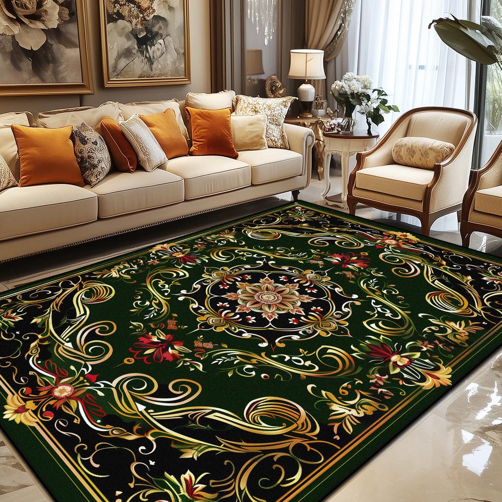 Persian Retro Rugs for Living Room Luxury Decoration Home Sofa Coffee Tables Non-slip Carpet Bedroom Bedside Fluffy Soft Mat