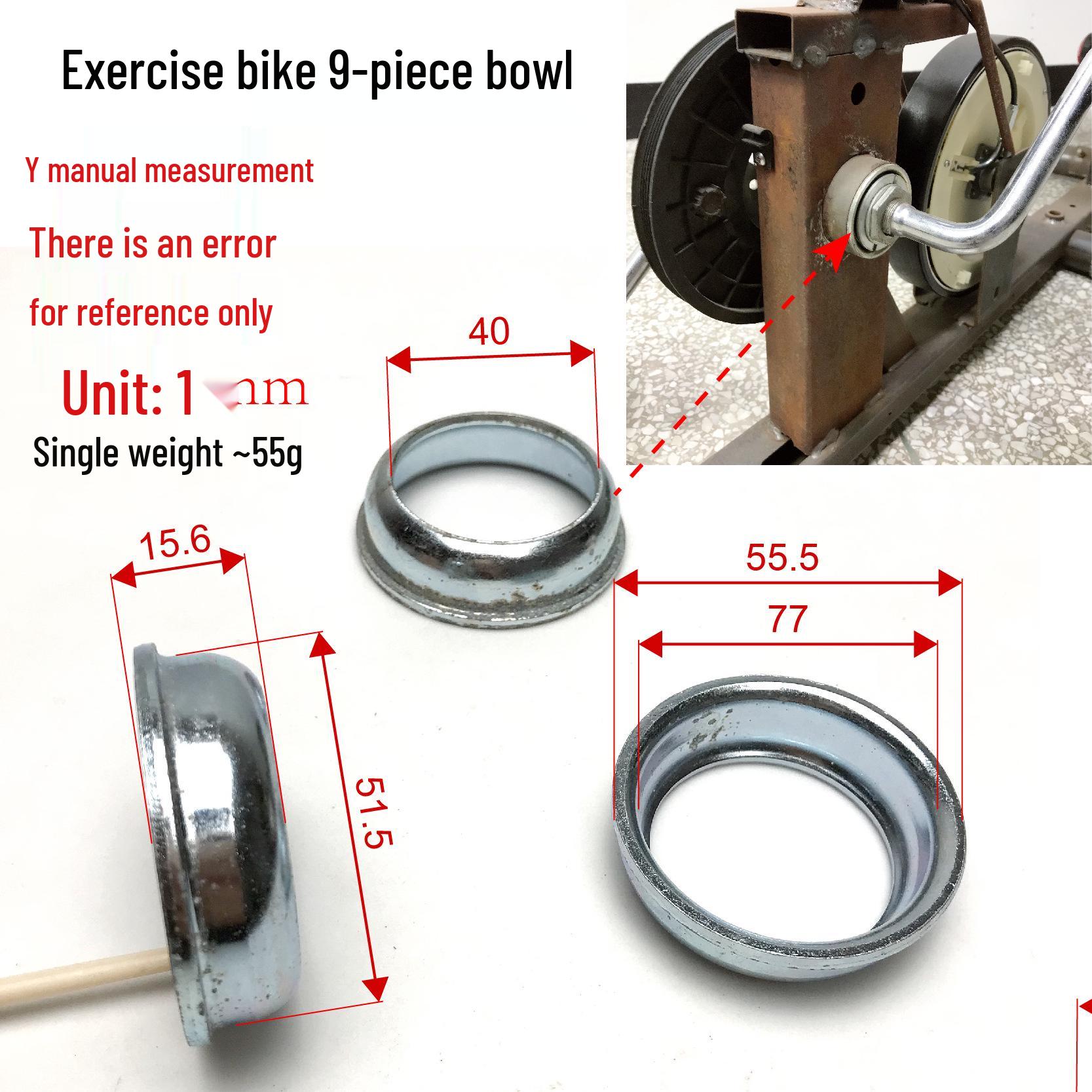 

Elliptical Bike Bottom Bracket Repair Kit with Nine-Piece Ball Bearings Plastic