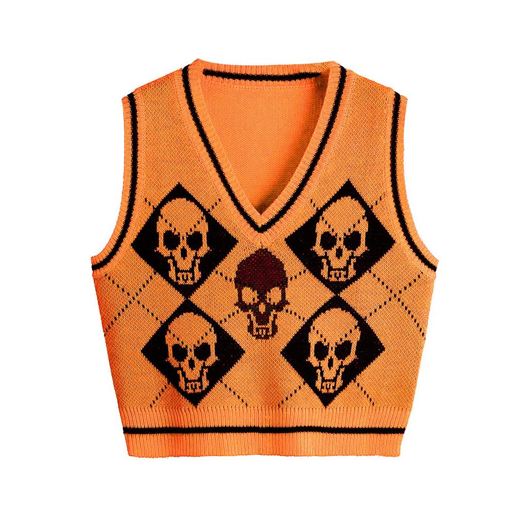 Madger Women's V Neck Sweater Vest Cute Cartoon Dinosaur Print Sleeveless Pullover Y2k Knitted Tank Tops 90s Kawaii Streetwear Madger Women's V Neck Sweater Vest Cute Cartoon Dinosaur Print Sleeveless Pullover Y2k Knitted Tank Tops 90s Kawaii Streetwear
