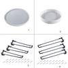 Resin Tray Molds Silicone Molds for Epoxy Casting Round Table Molds with 3 Table Leg and Screw DIY Resin Home Decor