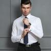 M~6XL Mens French Cuff Dress Shirt 2026 New White Long Sleeve Formal Business Buttons Shirts Regular Fit Cufflinks Wedding Shirt