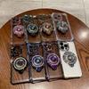 Clear Transparent Tpu Electroplated Magnetic Spinning Gyro Stand Shockproof Airbag Phone Case For Iphone