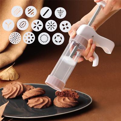 Cookie Press Icing Kit Cookie Cutter Mold Gun DIY Pastry Syringe Extruder Nozzles Piping Cream Biscuit Maker Cake Tools