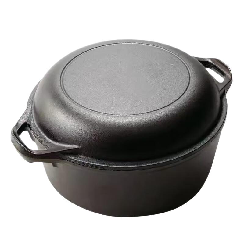 ZISIZ Universal Cast Iron Double-Handle Stew Pot