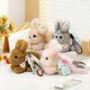 Soft Plush Bunny Keychain Mini Bunny Keychain Gifts Lying-down Bunny Doll