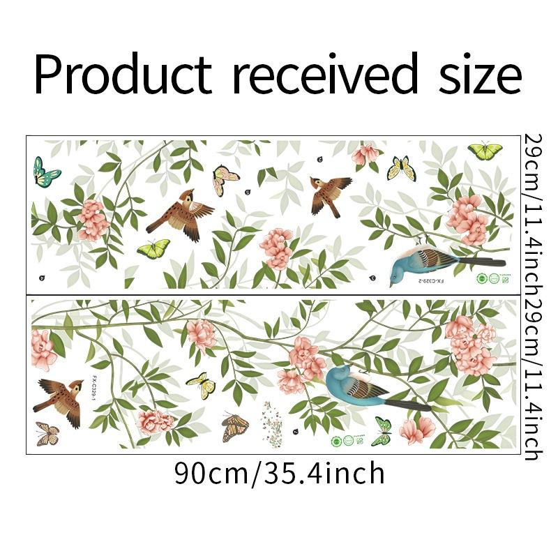 New Bird On Branch Pattern Wall Stickers for Living Room Bedroom Kitchen Wall Decor Sticker On The Wall Home Decor Decals PVC Murals