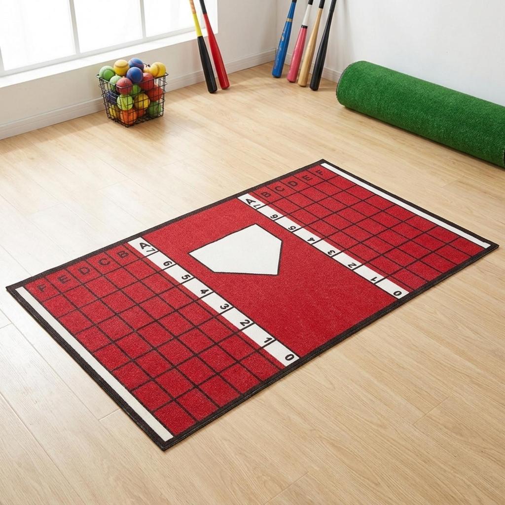 Mat Sturdy Batting with Home Plate Wipe-Clean for Backyard Practice