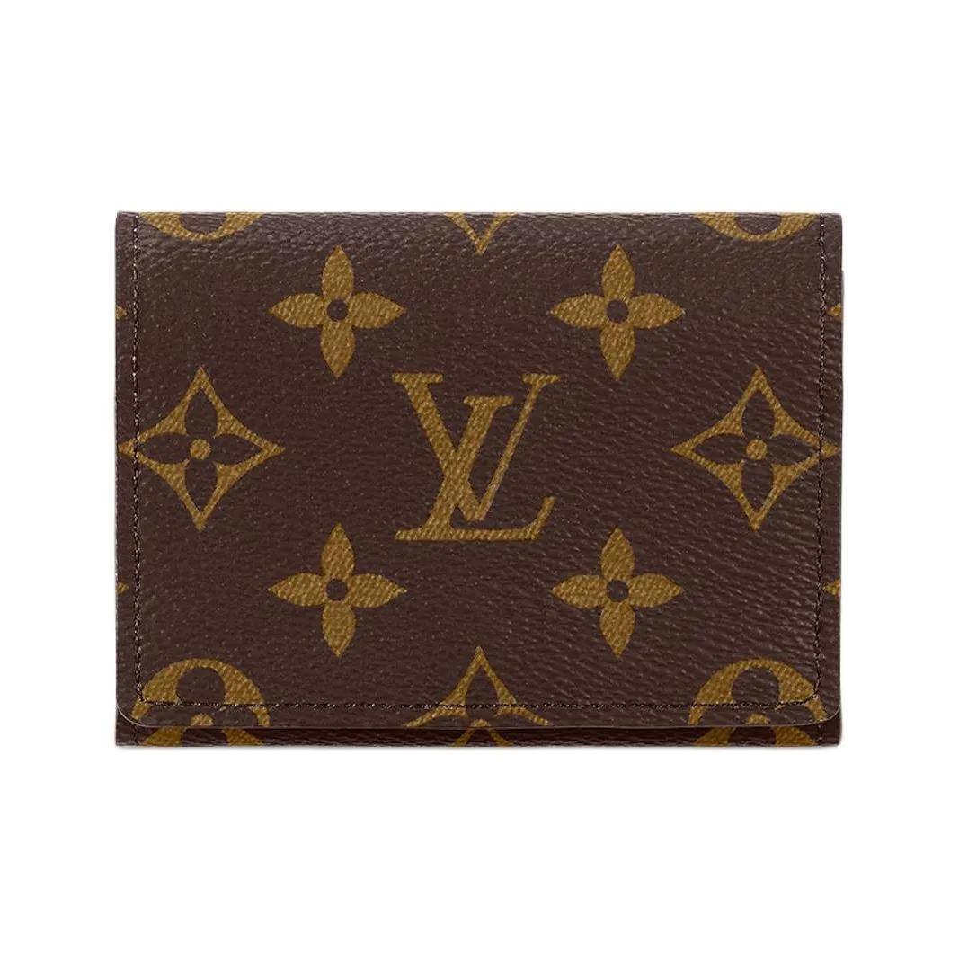

LOUIS VUITTON Multiple Envelope Класичний гаманець-конверт з канви Monogram для візиток з клапаном Тримач для карток Жіночий Коричневий Basic Set (Bag + Dust Bag) коричневий