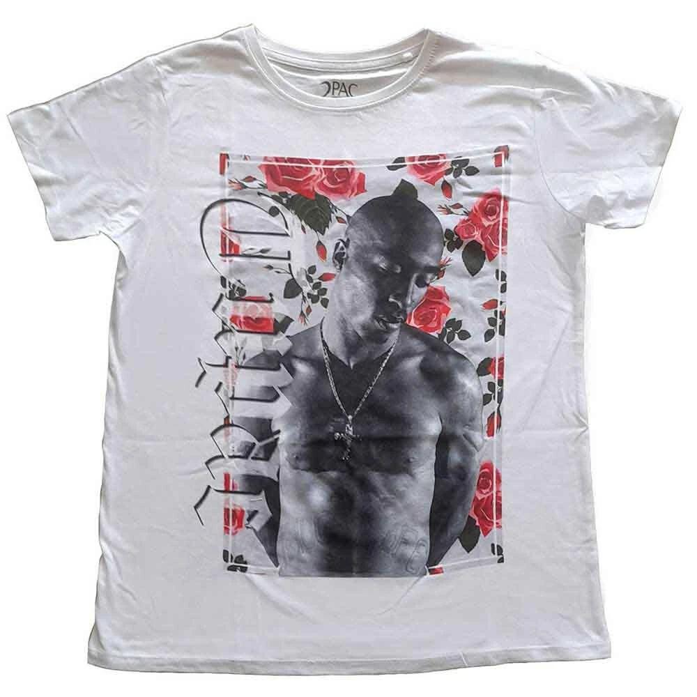 Tupac Ladies T-Shirt: Floral (16) L