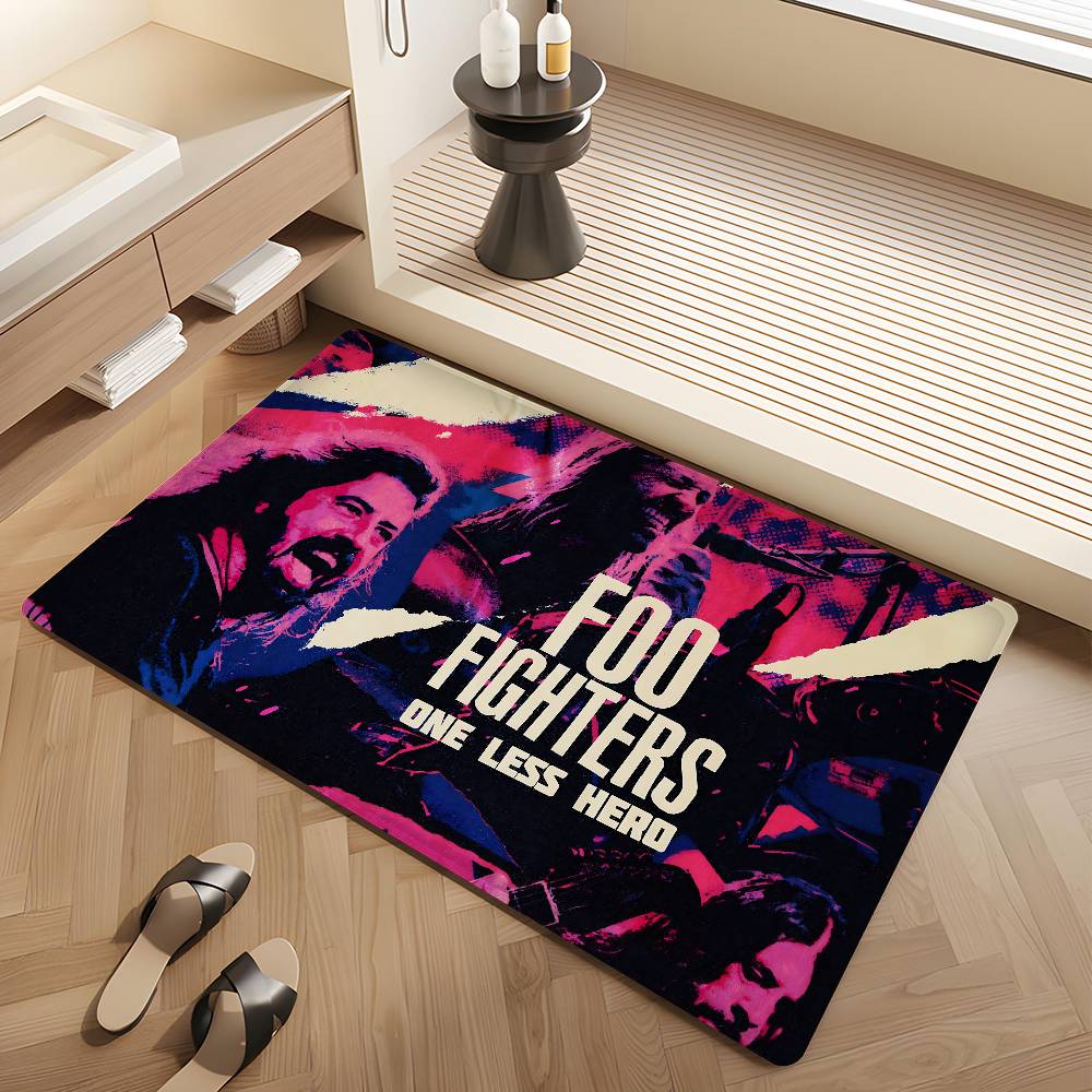 Klassische Rockband F-Foo F-Fighters Fußmatte Retro Mehrfachauswahl Wohnzimmer Küchenteppich Rutschfest Moderne Heimdekoration