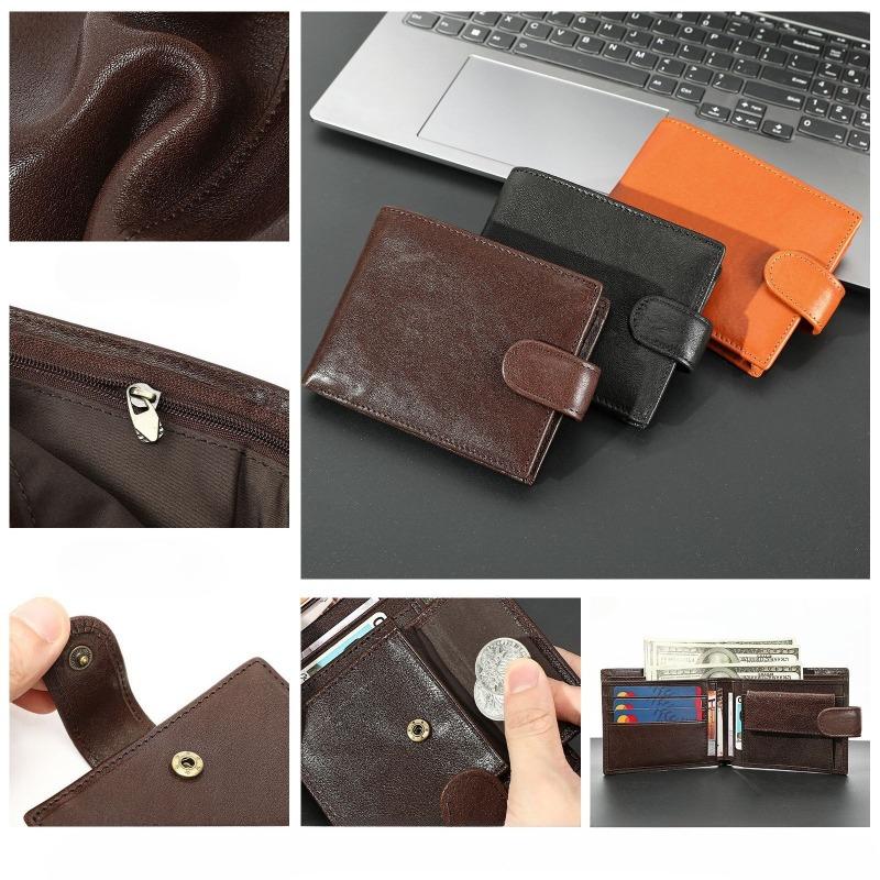 Cowhide Men's Wallet, Multi-functional Bag, Short Wallet, High-end Wallet, Coin Purse