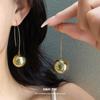 European and American Exaggerated Spray Paint Round Pattern Pendant Ear Hook Explosion Earrings Femininity Earrings Design Sense Niche