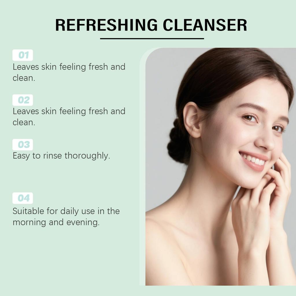 Refreshing Facial Gel, Refreshing Facial Cleanser, Gentle Facial Cleanser, Suitable For All Skin Types