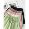 Women's Summer 2026 Retro Grey Wide-Leg Shorts for Running and Casual Wear