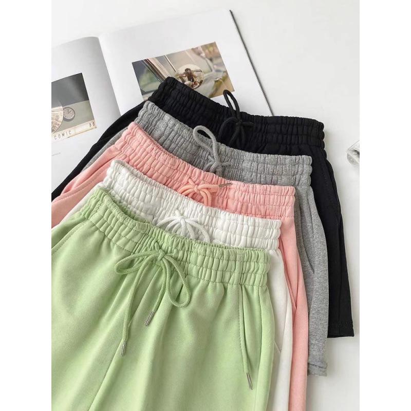 Women's Summer 2026 Retro Grey Wide-Leg Shorts for Running and Casual Wear